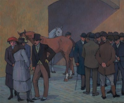 A Morning at Tattersalls by Robert Polhill Bevan